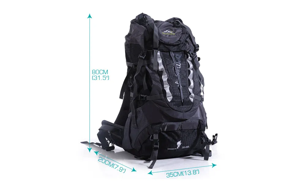 NNEDPE 70l 10 Camping Hiking Backpack Blue
