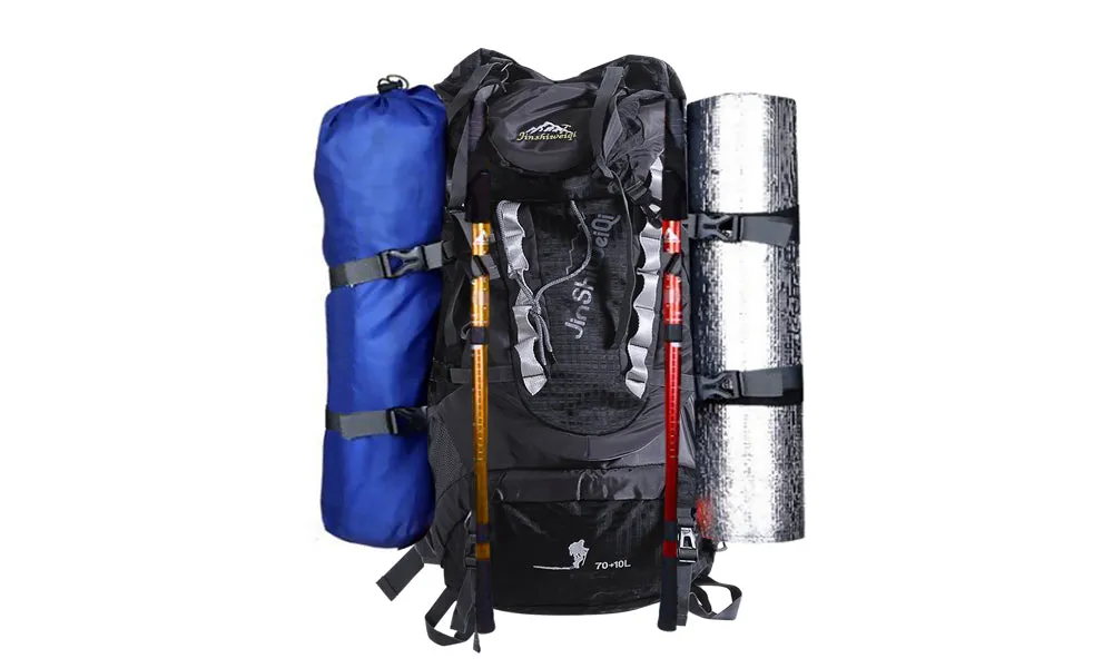 NNEDPE 70l 10 Camping Hiking Backpack Blue