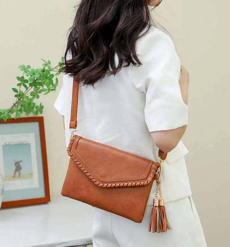 Paziye Vintage Tassel Clutch Satchel