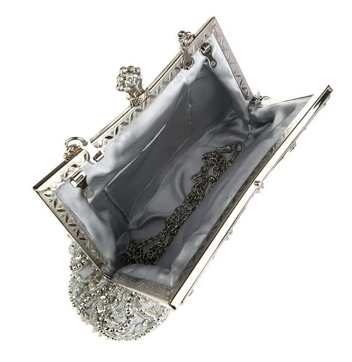 Silver  Beaded Purse
