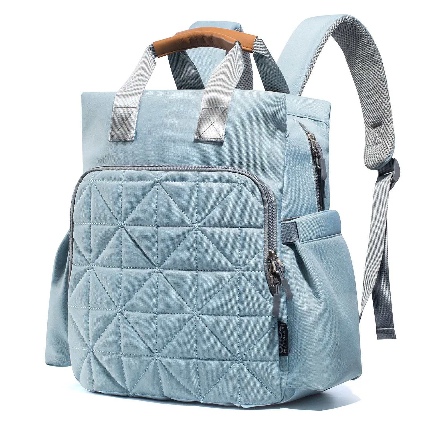 SoHo Kenneth Diaper Backpack 6Pc Set Tote Bag, Aqua
