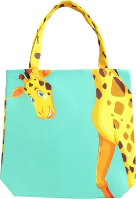 Sophie the Giraffe - Funny Giraffe Decor - Reusable Canvas Tote Bag for Women - Book Tote - Green