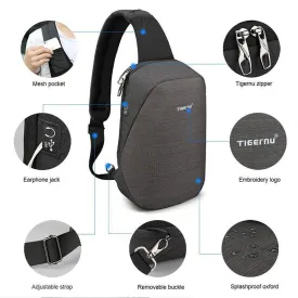 Splashproof Anti Theft Crossbody Messenger Bag