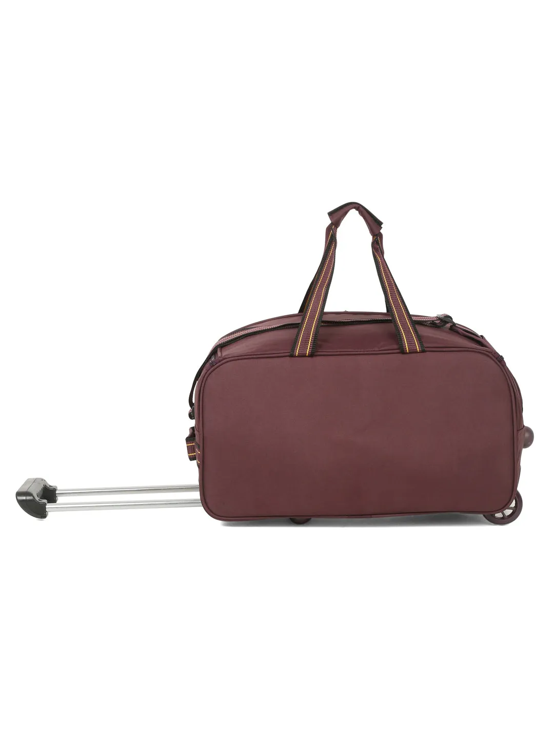 Teakwood Leathers Purple Solid Medium Duffle Trolley Bag