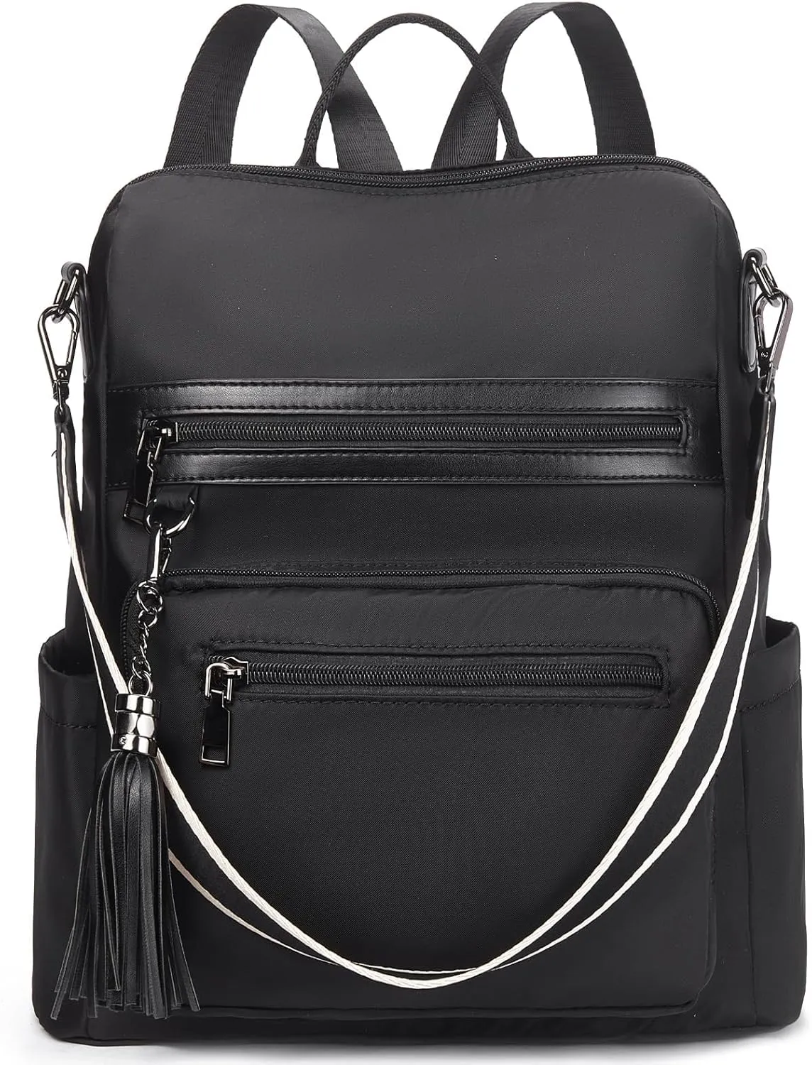Telena Womens Backpack Purse Vegan Leather Large Travel College Shoulder Bag with Tassel