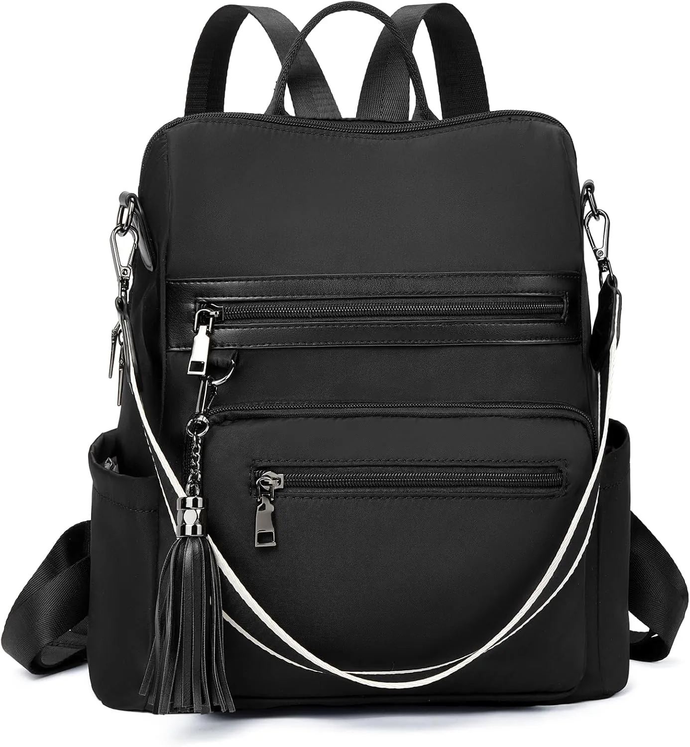 Telena Womens Backpack Purse Vegan Leather Large Travel College Shoulder Bag with Tassel