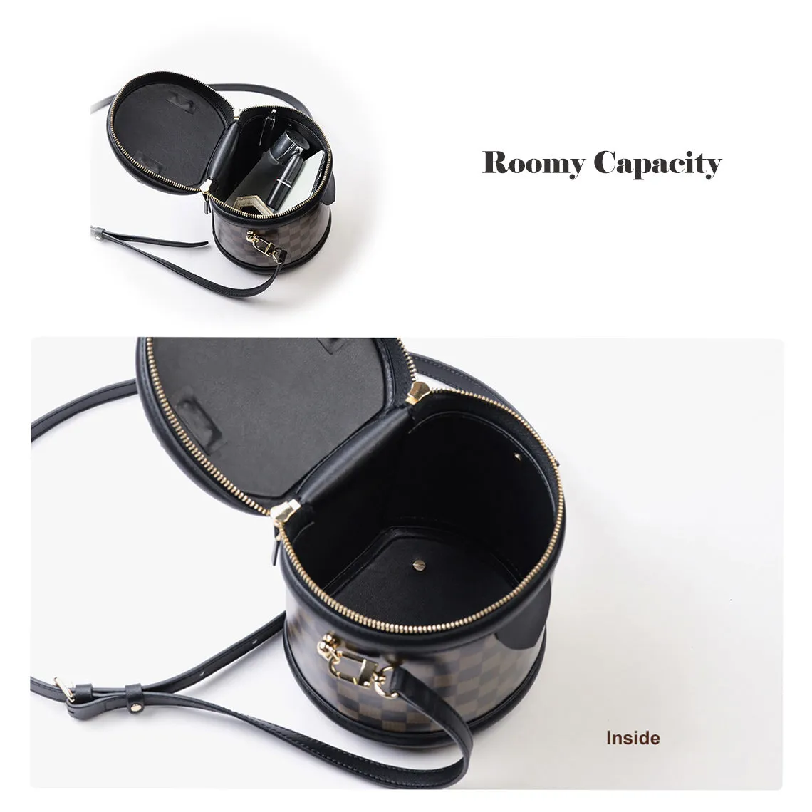 Top Grain Leather Checker Bucket Bag DIY Kits