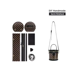 Top Grain Leather Checker Bucket Bag DIY Kits