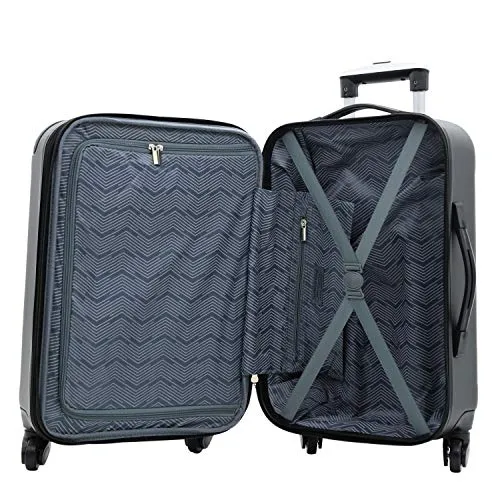 Travelers Club Sky  Luggage Set, Black, 5 Piece