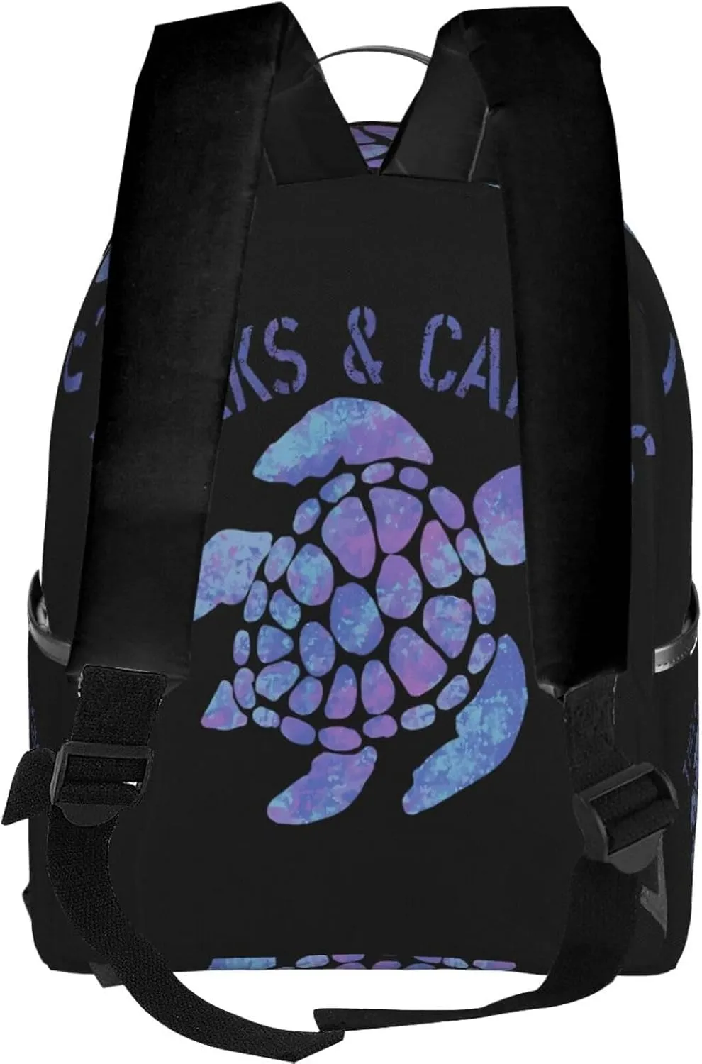 Turks Caicos Islands Flag Turtle Casual Backpack Travel Backpacks Outdoor Sports Rucksack Lightweight Daypack Fashion Carry-on Bag for Weekender Traveling