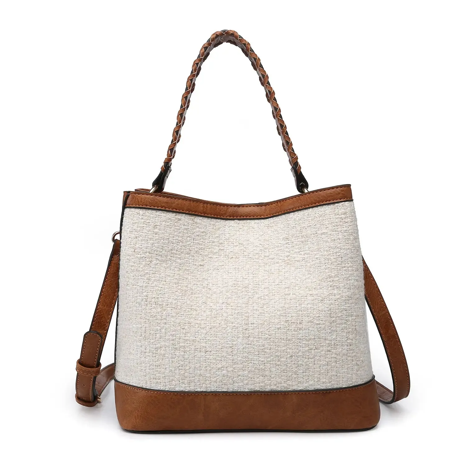 Tweed Handbag w/Crossbody