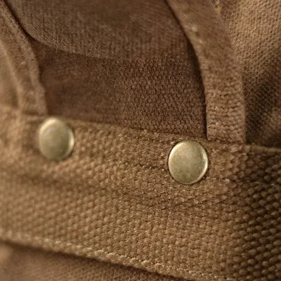 VINTAGE ART™ Groß Beutel Rucksack aus gewachste Canvas mit Leder für Damen & Herren. 15-Zoll