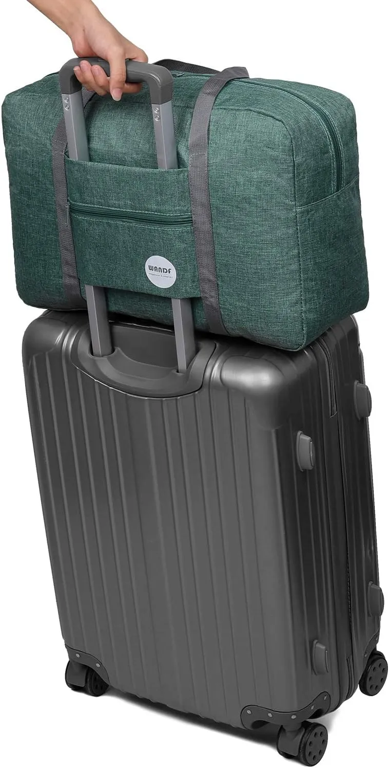 WANDF For Spirit Airlines Personal Item Bag 18x14x8 Travel Duffel Bag Underseat Foldable Carry-on Luggage for Women