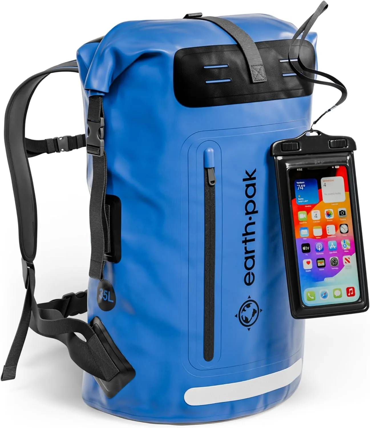 Waterproof Backpack - Heavy Duty Hiking Backpack - Roll-Top Closure