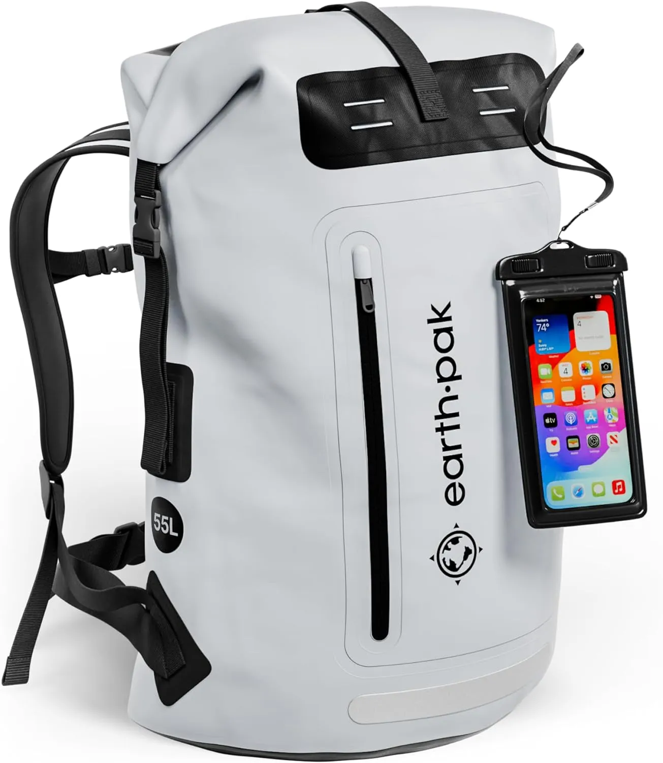 Waterproof Backpack - Heavy Duty Hiking Backpack - Roll-Top Closure