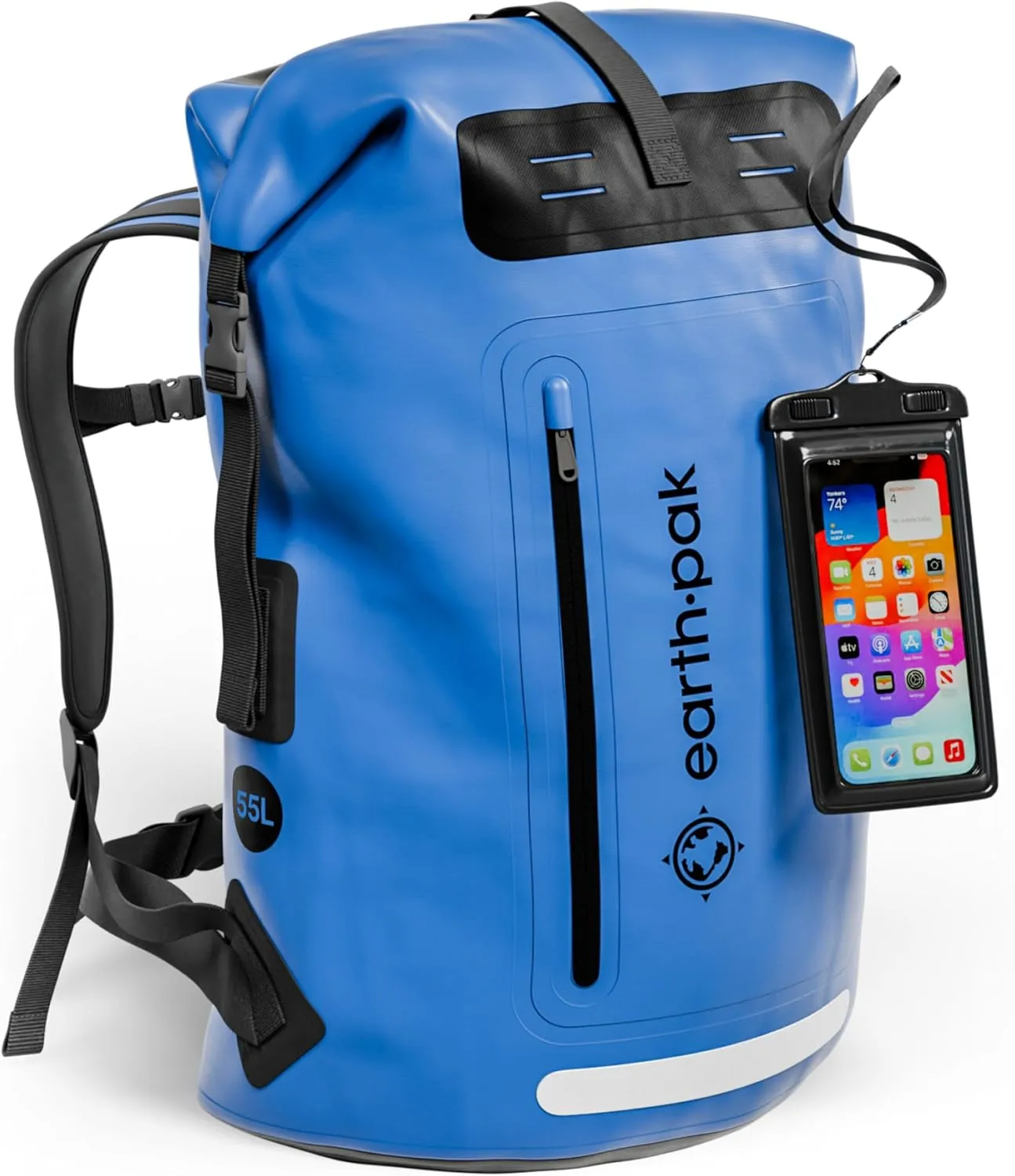 Waterproof Backpack - Heavy Duty Hiking Backpack - Roll-Top Closure