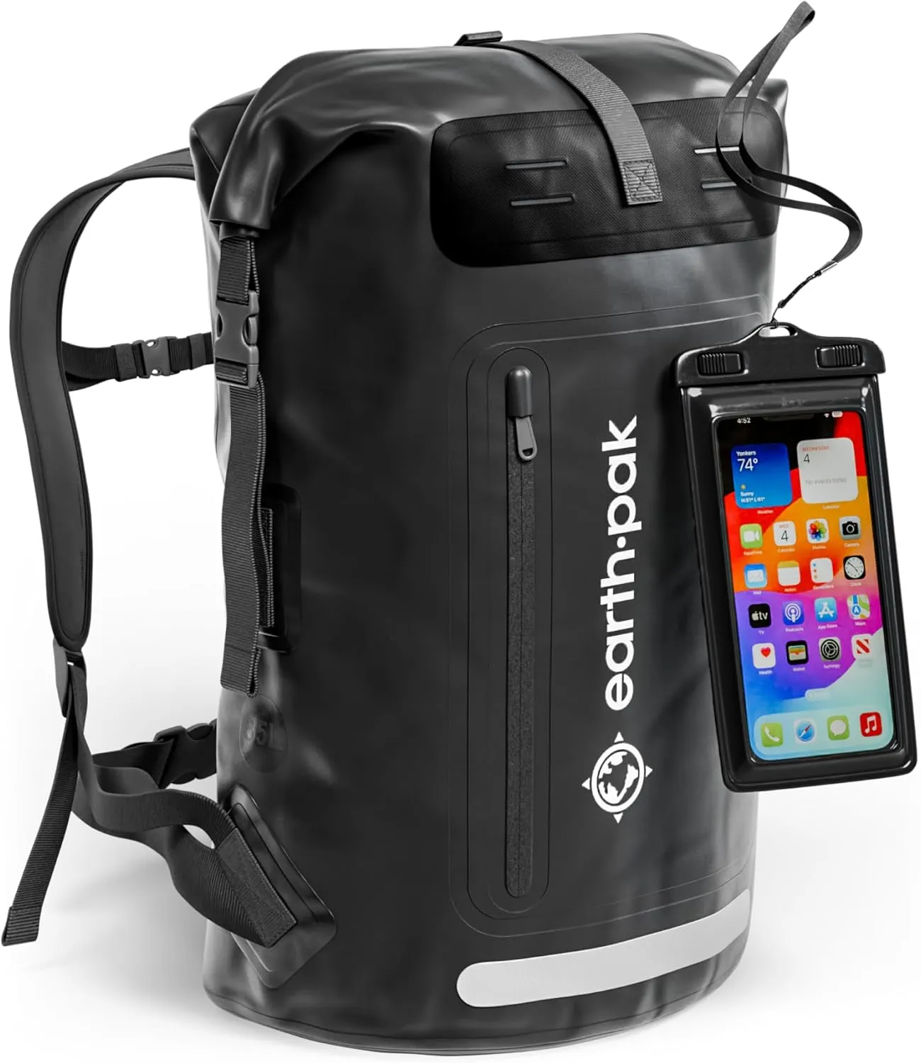 Waterproof Backpack - Heavy Duty Hiking Backpack - Roll-Top Closure
