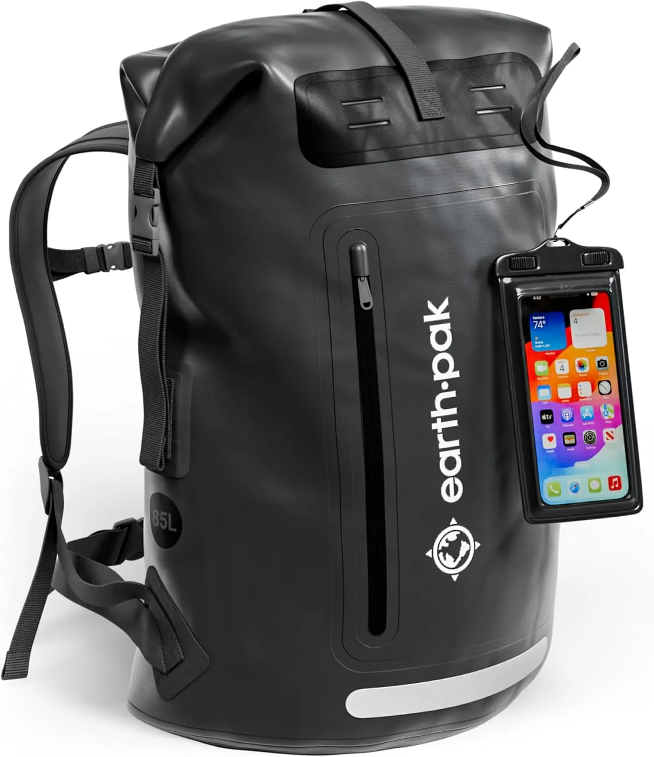 Waterproof Backpack - Heavy Duty Hiking Backpack - Roll-Top Closure