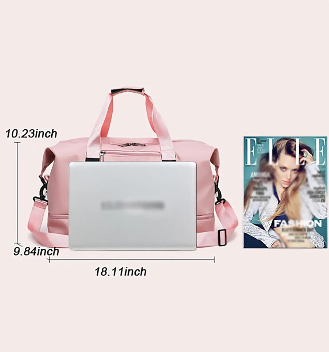 Waterproof Travel Duffel Bag/Dry Wet Separated Weekend Bag for Women Men/Cabin Bag/Sports Holdall Gym Carry on Bag/18.11x 9.84x10.23inch/30L,A