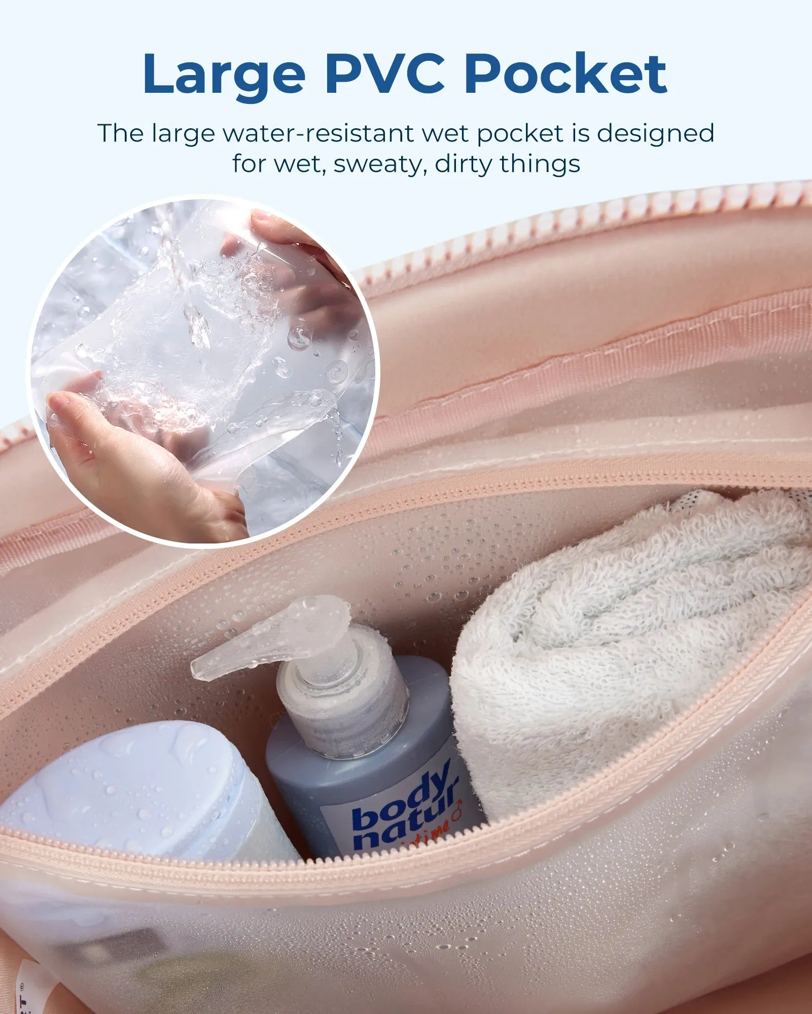 Waterproof Women's Travel Duffel Bag with Wet Pocket