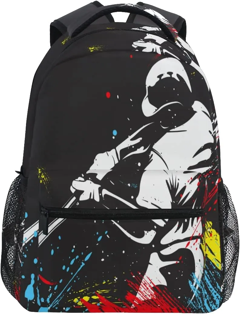 xigua Baseball School Backpack Bookbags for Students Girls Boys Women Men,Laptop Shoulder Bag Daypack for Travel Hiking Camping Sports,16 Inch