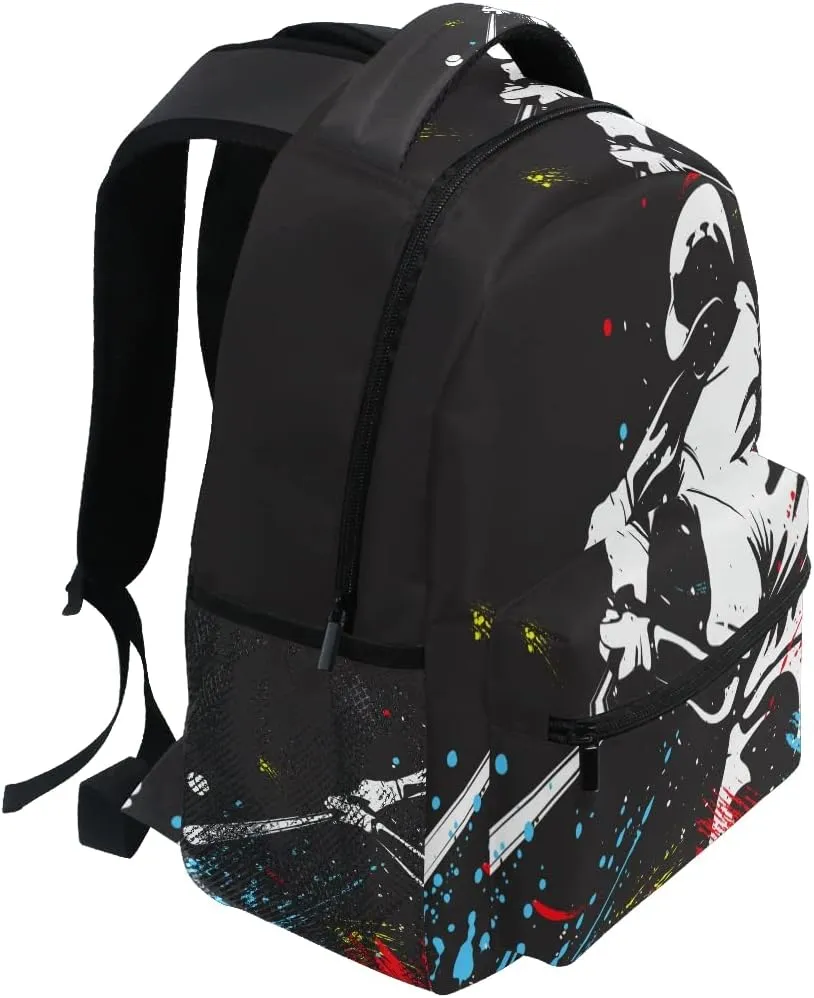 xigua Baseball School Backpack Bookbags for Students Girls Boys Women Men,Laptop Shoulder Bag Daypack for Travel Hiking Camping Sports,16 Inch
